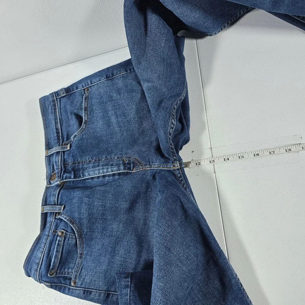 Levis 506 Standard Straight Leg Jeans Mens 32x32 Dark Wash Blue Denim Pants